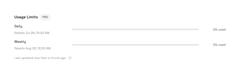 Checking your usage
